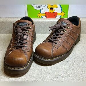 90s Y2K Dr Martens 11306 Brown Leather Chunky Oxford Sneakers Men’s Size 13 M US